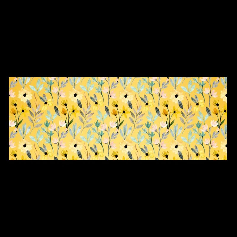 Flowers yellow -panoramic mug - coffee cup