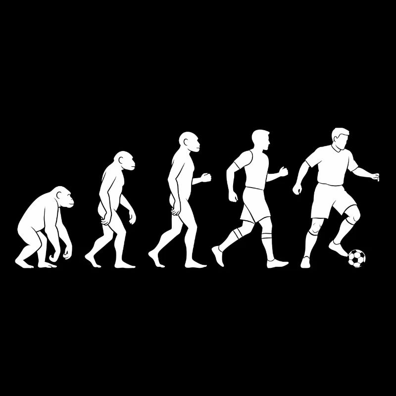 Evolution des Fußballspielers
