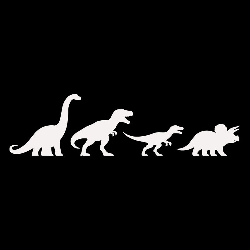 Dino-Silhouetten im Retro-Style