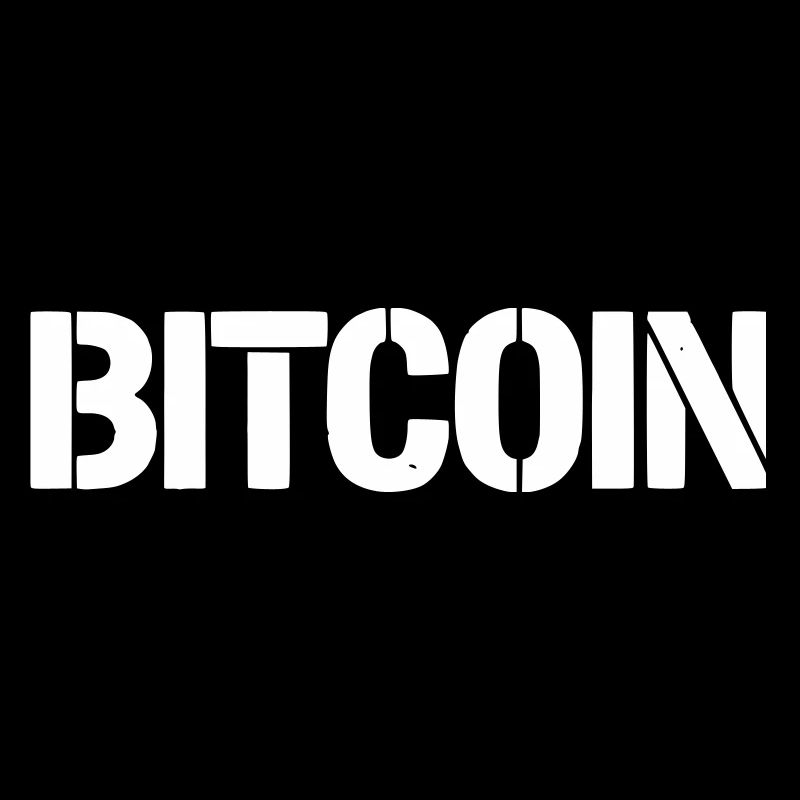 Bitcoin Lettering Stencil Clean