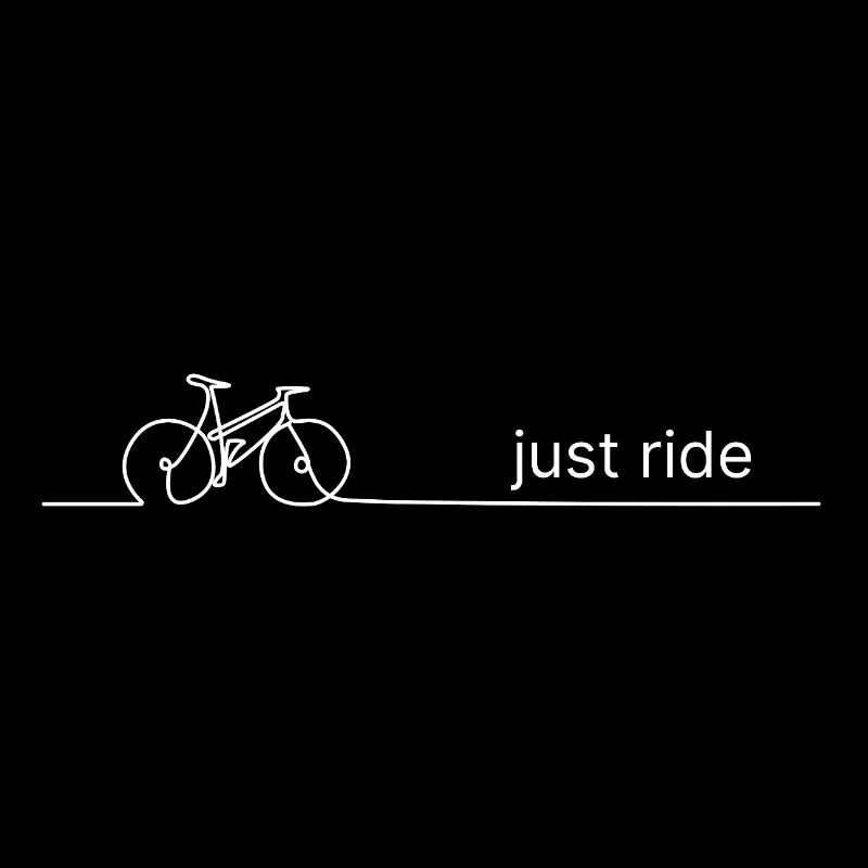 Roule simplement – Mot de vélo minimaliste