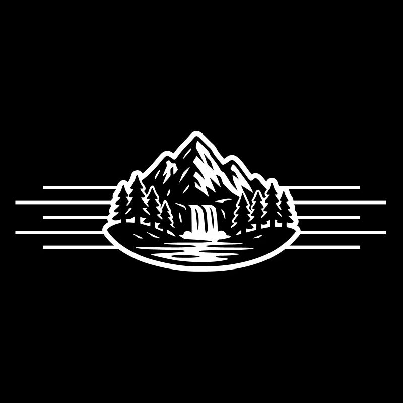 Mountains Landscape Forest Waterfall