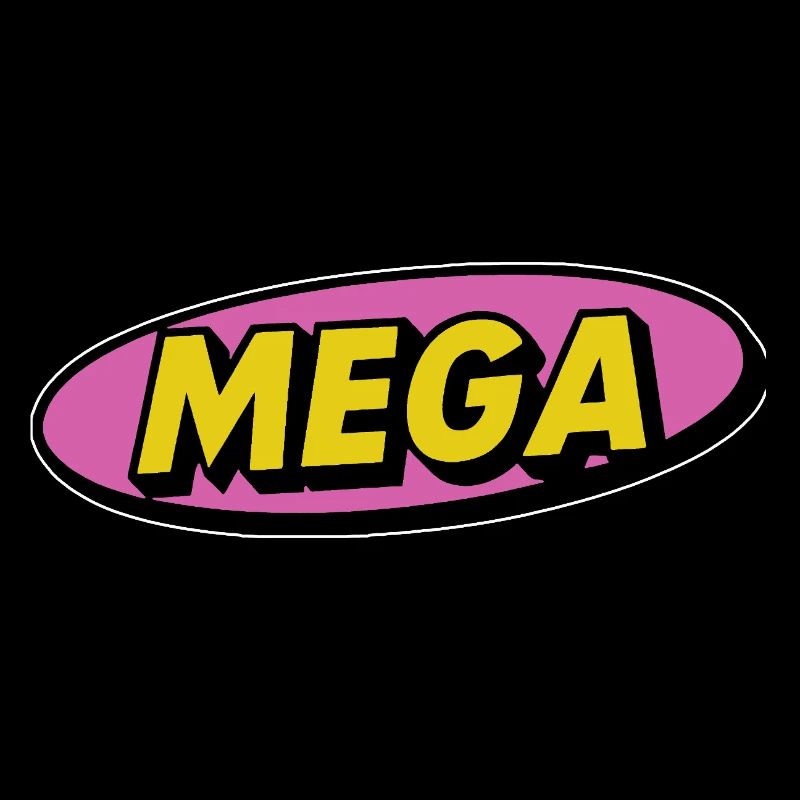 Mega comic retro lettering word
