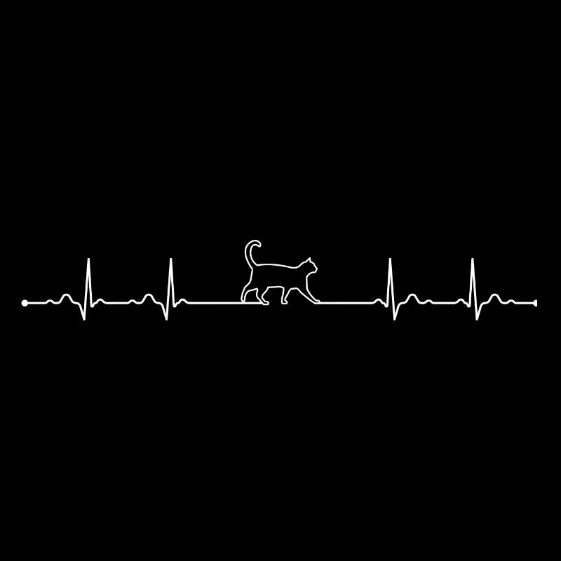 Battement de cœur ECG chat