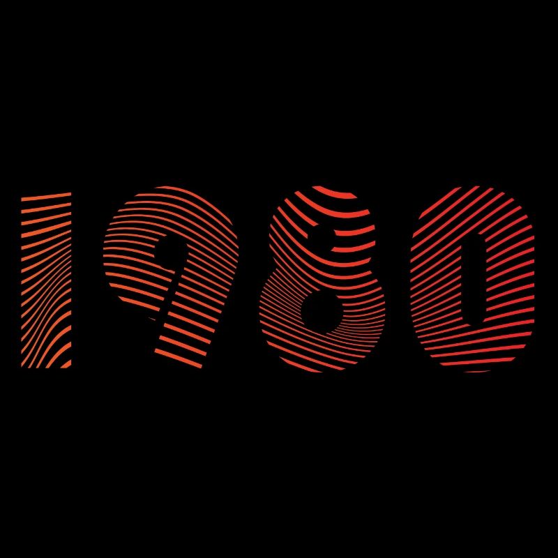 Retro 1980's Stripes Typography