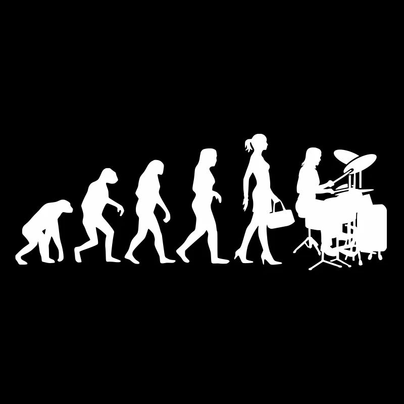 Evolution Schlagzeugerin Percussion Drummer Lady