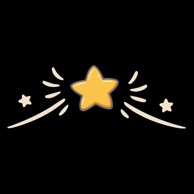 Twinkling star and sparks