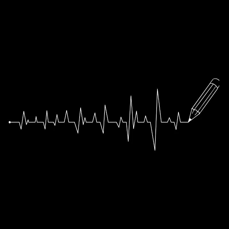 EKG Bleistiftlinienkunst