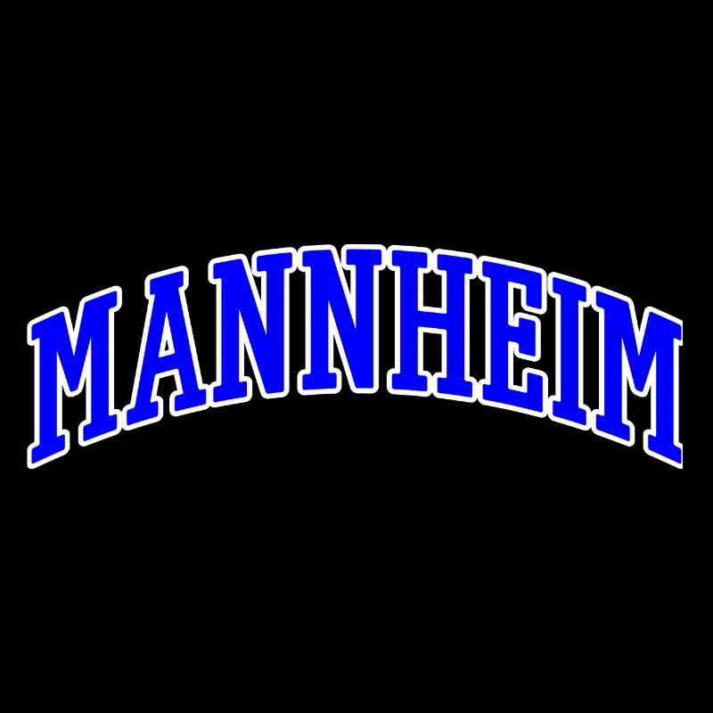 Mannheim Lettering Blue White