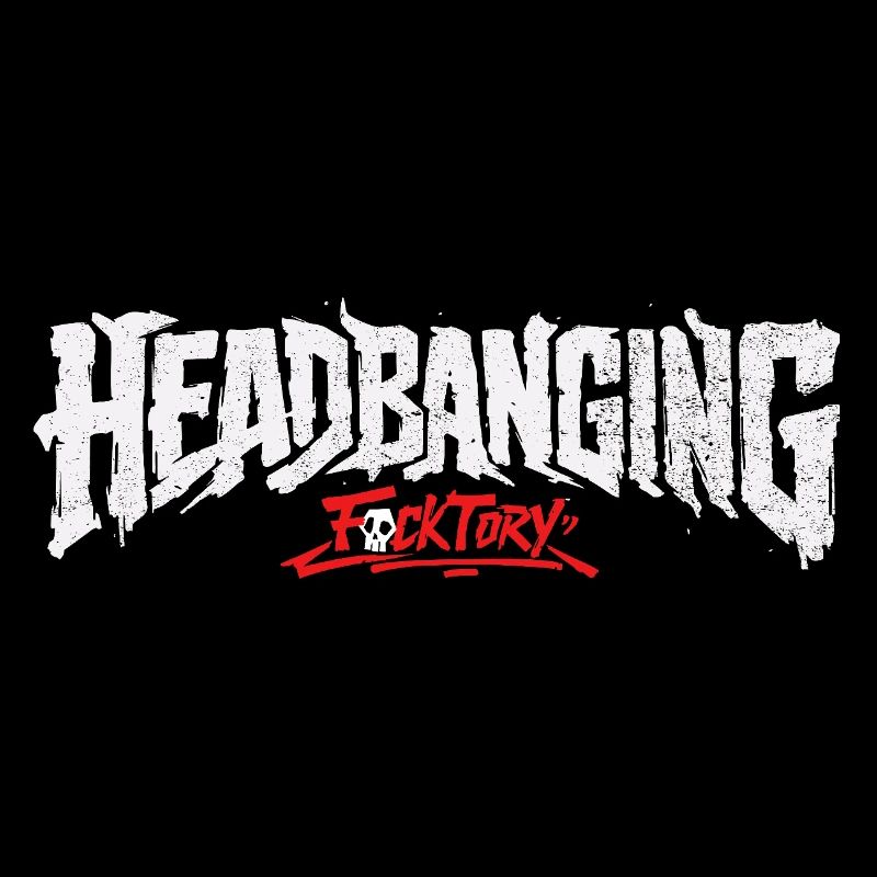 Headbanging logo white