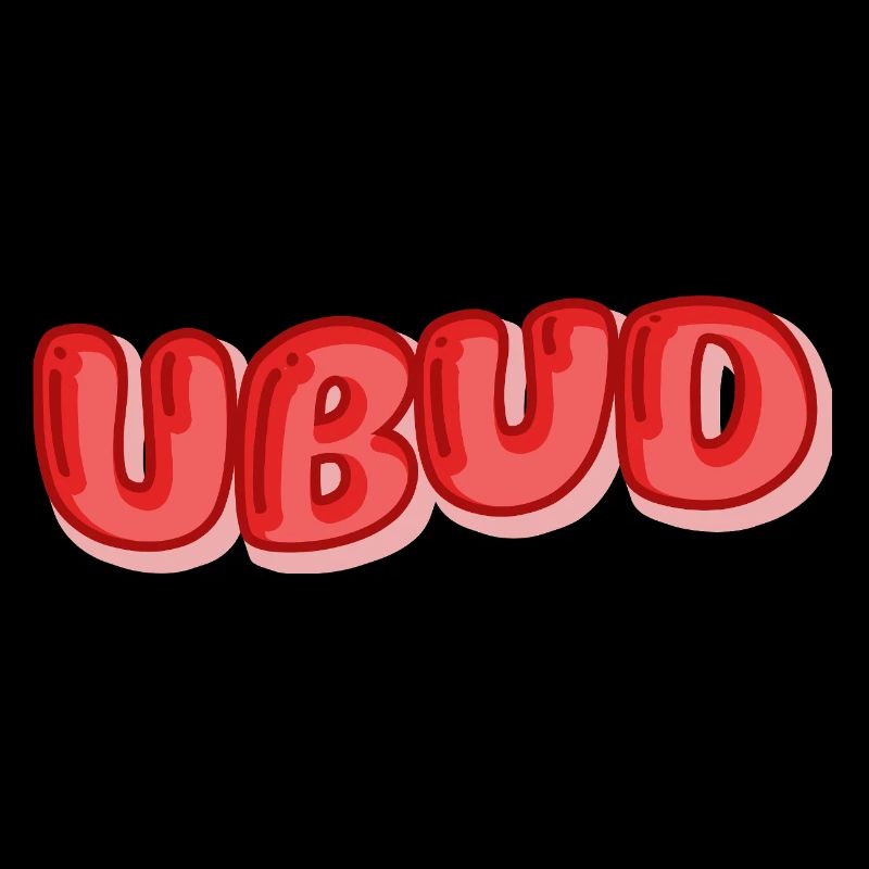 Ubud Bubble Schrift Design