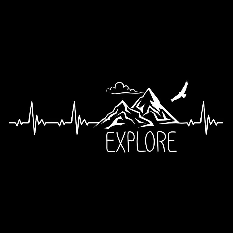 Explore Mountain Mountain Heartbeat Frequency Pulse ECG