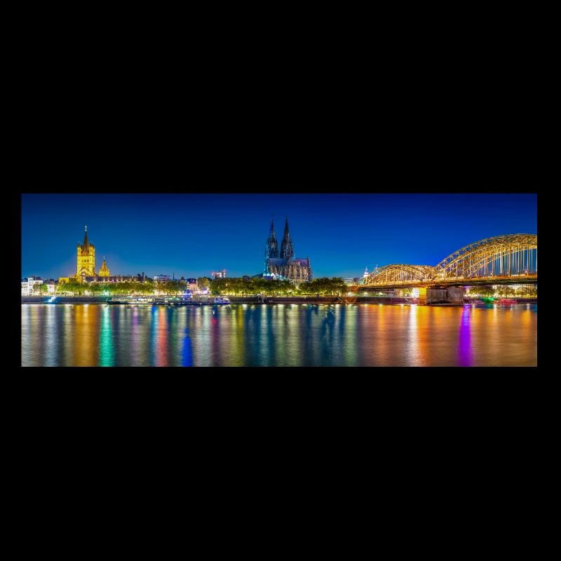 Nachtansicht Köln am Rhein