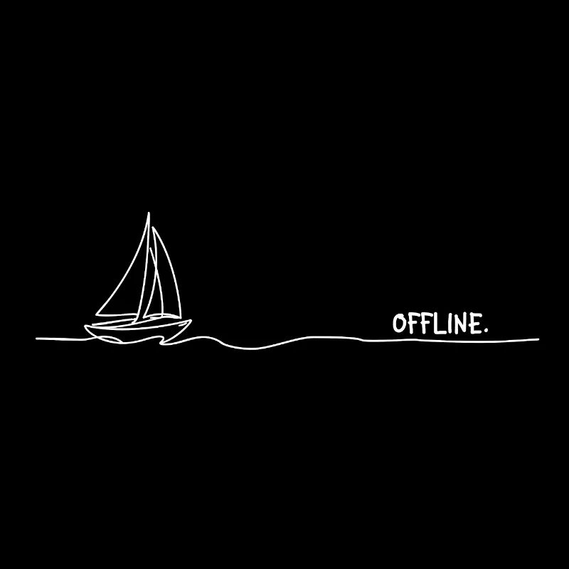 offline. Sailing Minimalist Oneline Graphic