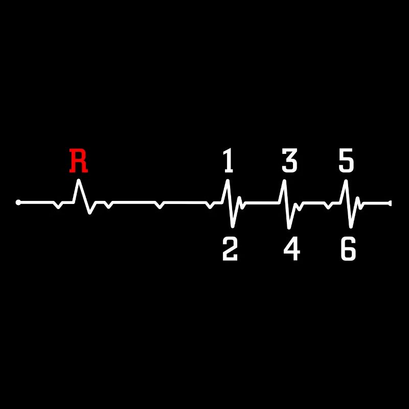 R Heartbeat Rhythm ECG Line Design