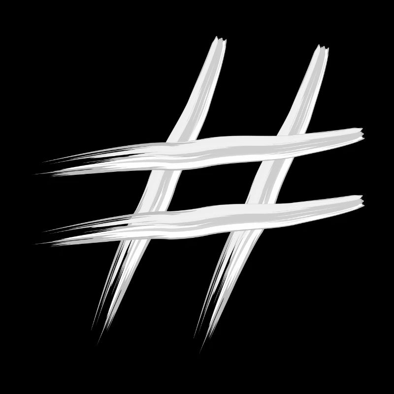 symbole de hashtag blanc