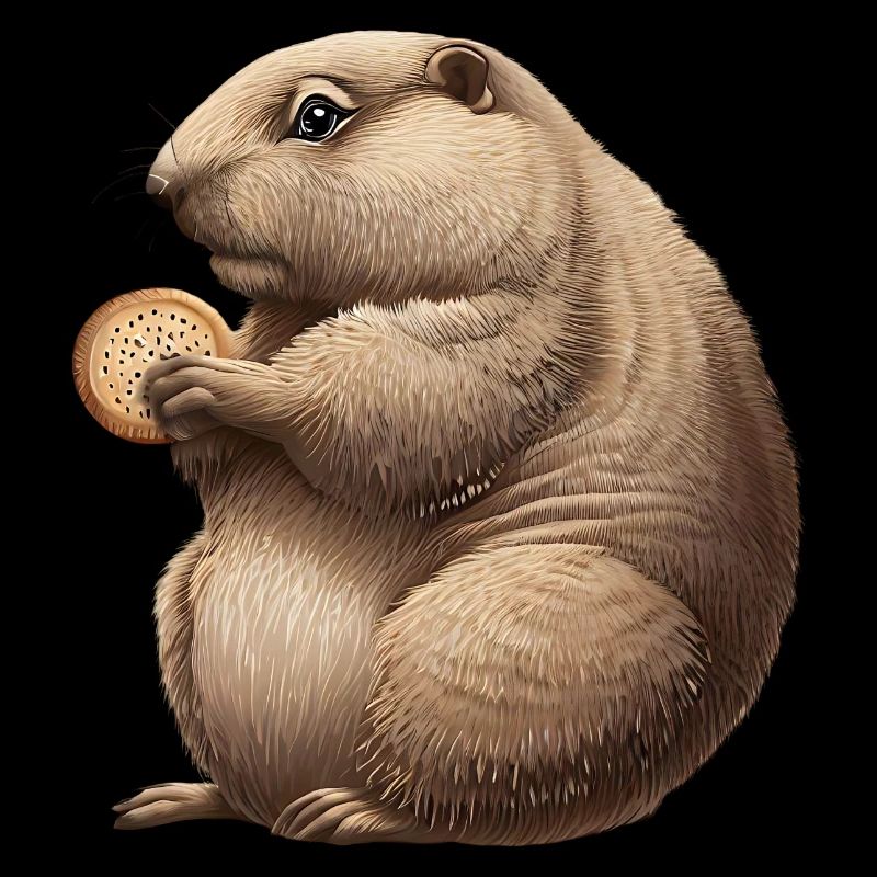 Groundhog with Cracker