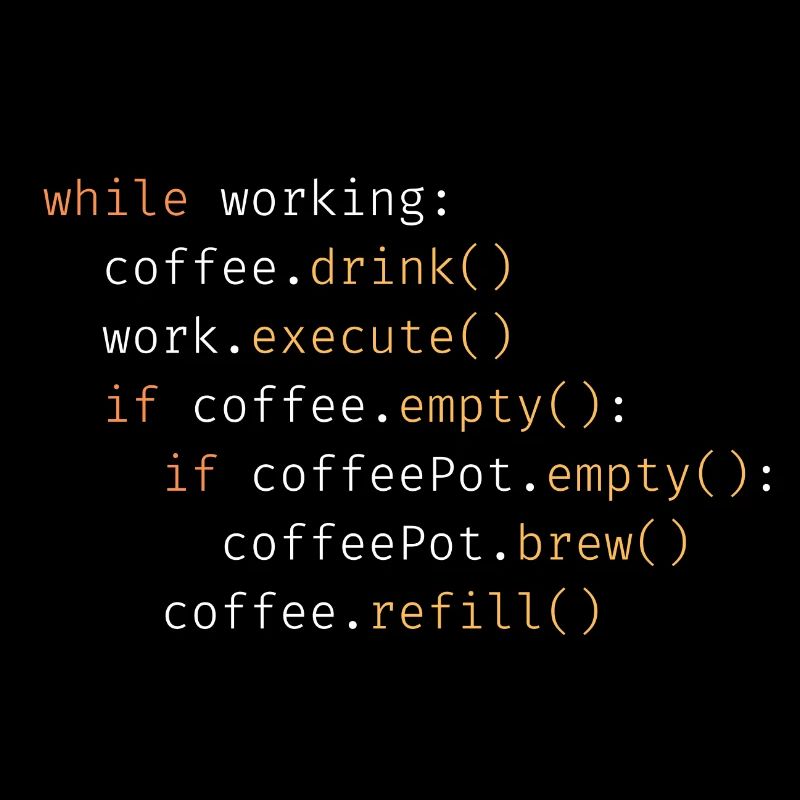 Drink Coffee, Execute Work, Refill