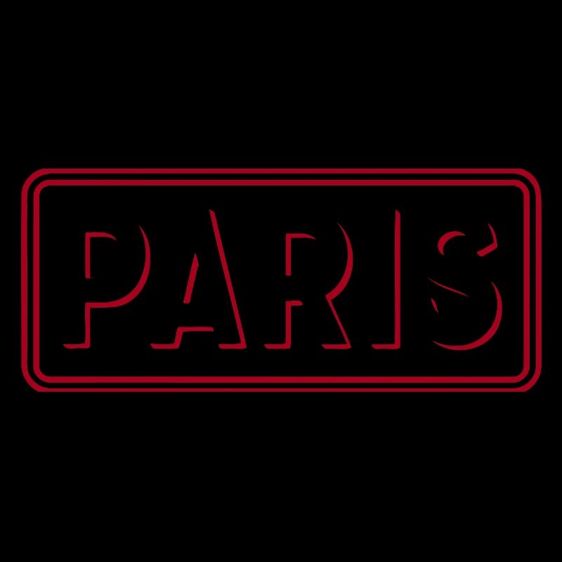 Pariser Red-Frame-Typografie