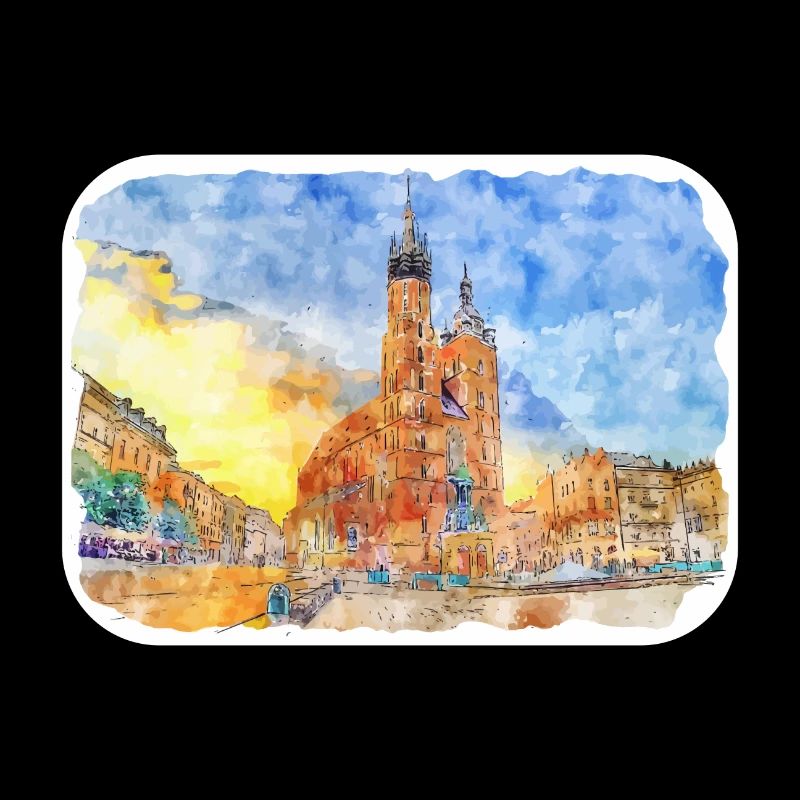 Pologne Repère Aquarelle Esquisse Dessin de peinture