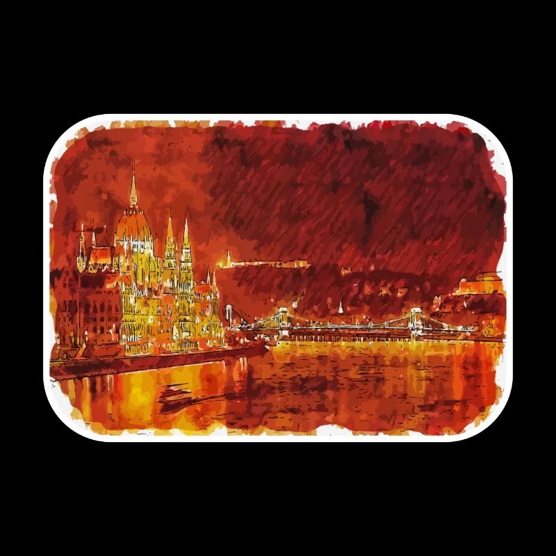 Budapest Hungary Watercolor Sketch Illustration