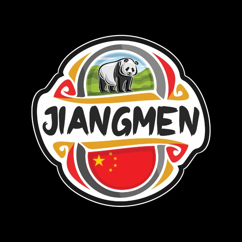 Jiangmen Chine Drapeau Badge Souvenir de Voyage Timbre