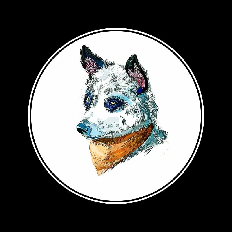 Australian Cattle Dog Aquarell Illustration