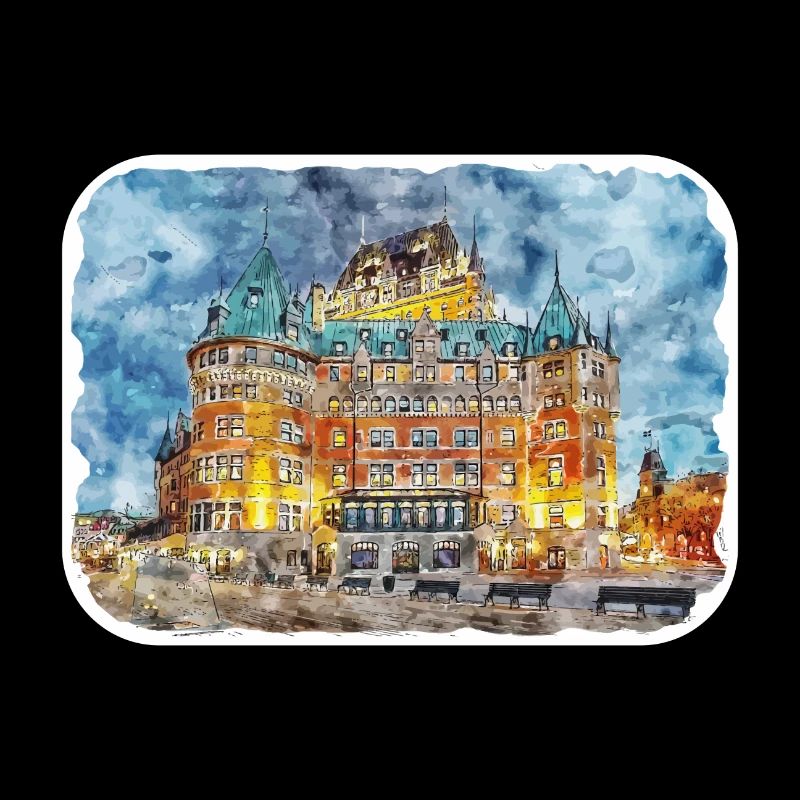 Québec Canada Aquarelle Dessin Dessin Illustration