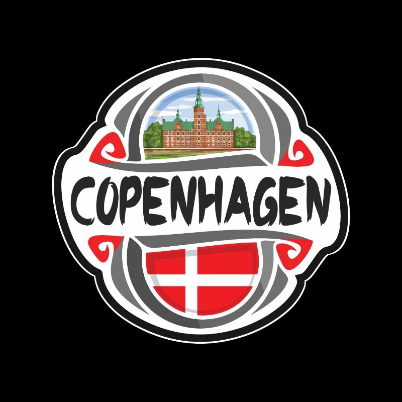 Copenhague Danemark Drapeau Voyage Souvenir Badge Stam