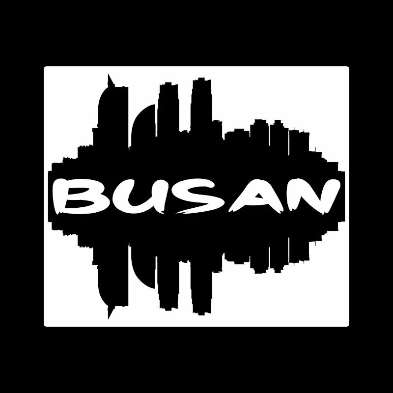 Busan Corée du Sud Skyline Silhouette Travel Souven