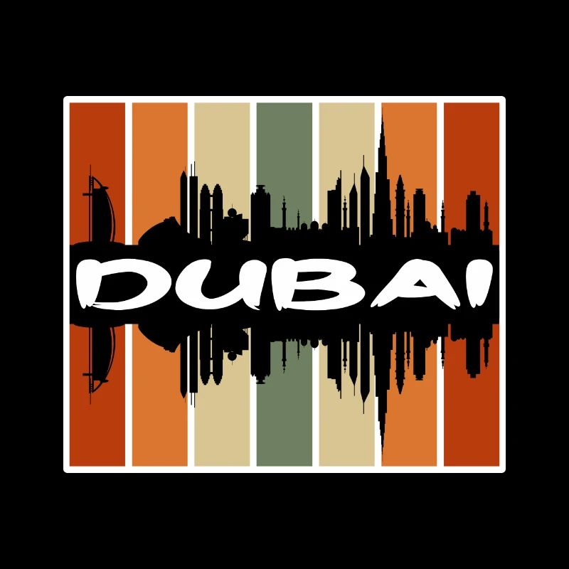Dubai Skyline Silhouette Reise Souvenir