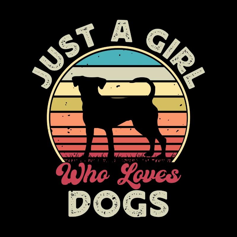 Austrian Pinscher Dog Love Silhouette Retro Sunset