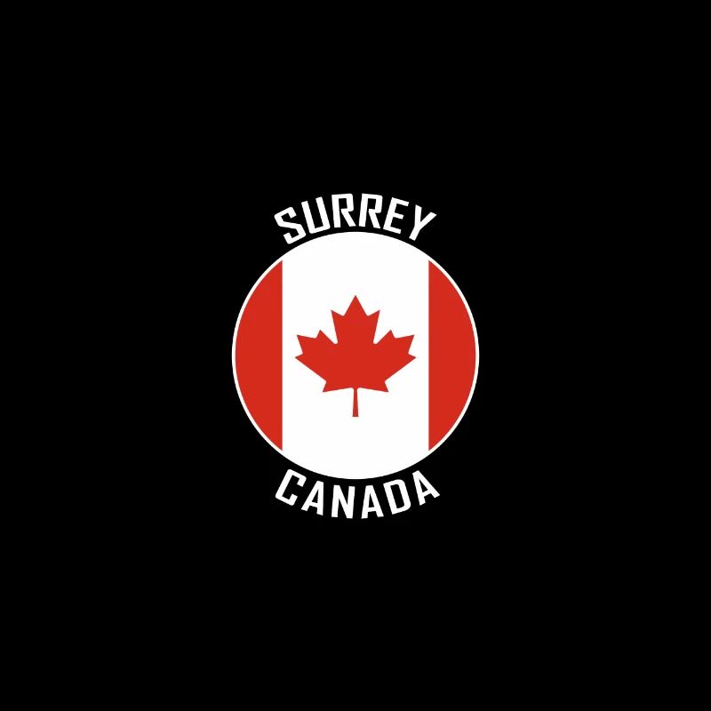 Surrey Skyline Canada Flag Souvenir de voyage