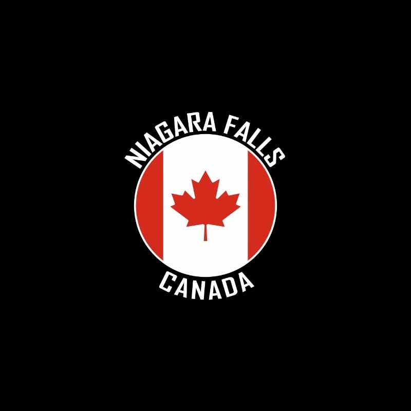Niagara Falls Skyline Canada Flag Travel Souvenir