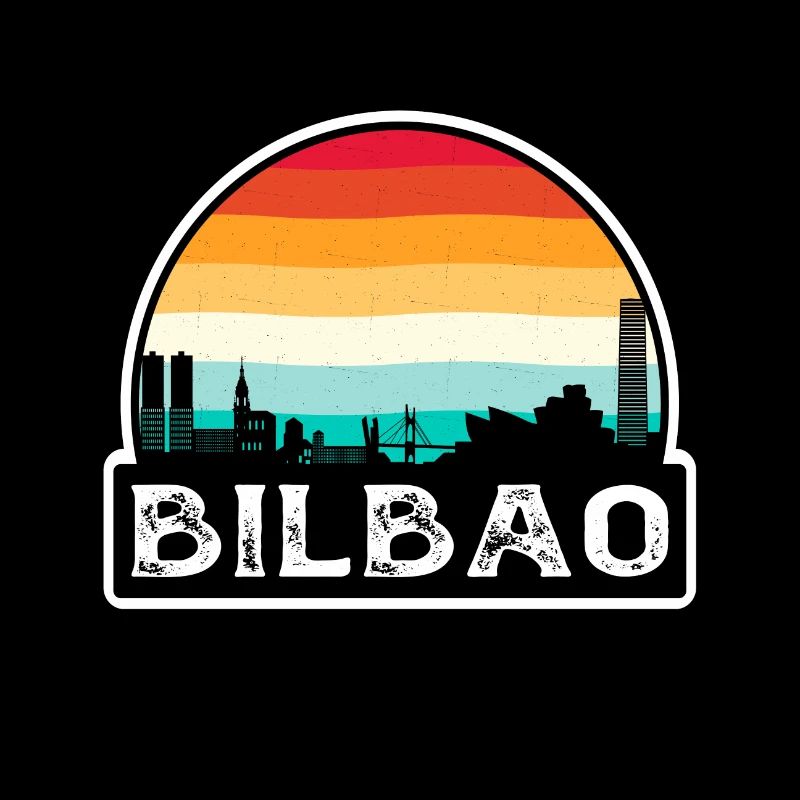 Bilbao Espagne Flag Skyline Souvenir de voyage