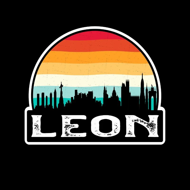 Leon Mexiko Flagge Skyline Reise-Souvenir