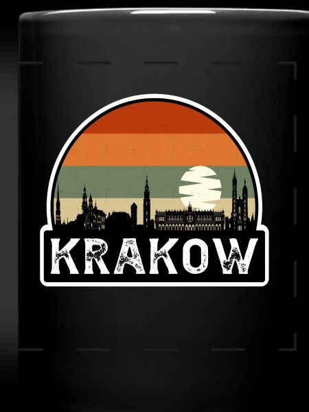 Krakow Poland Flag Skyline Travel Souvenir