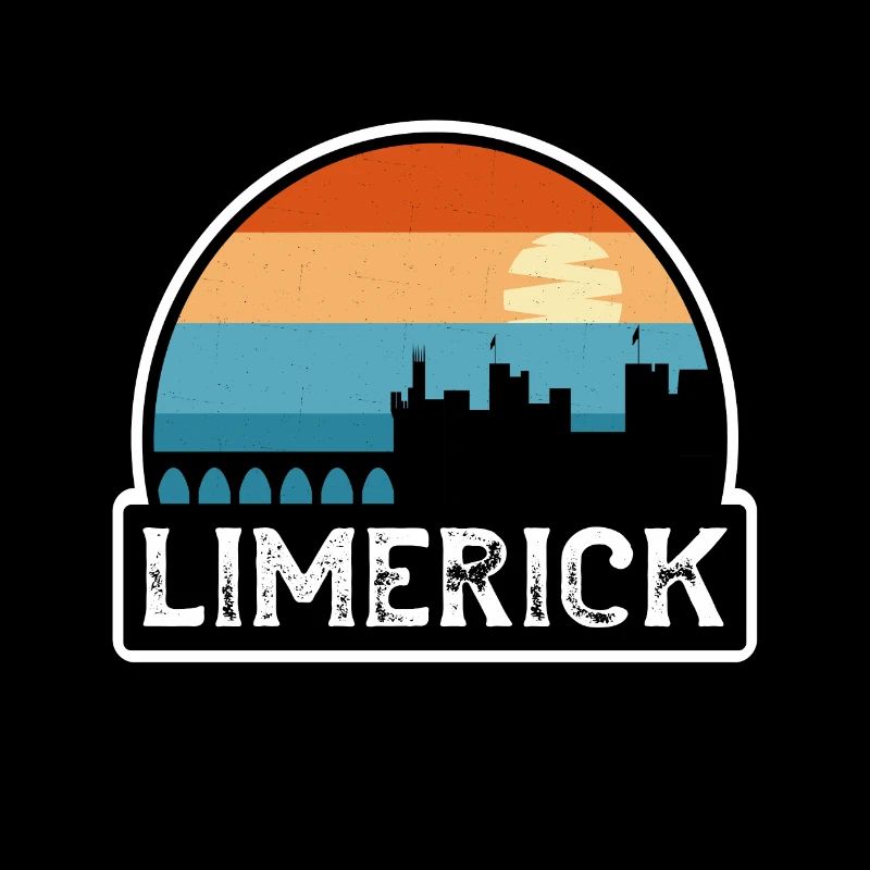 Limerick Irlande Flag Skyline Souvenir de voyage