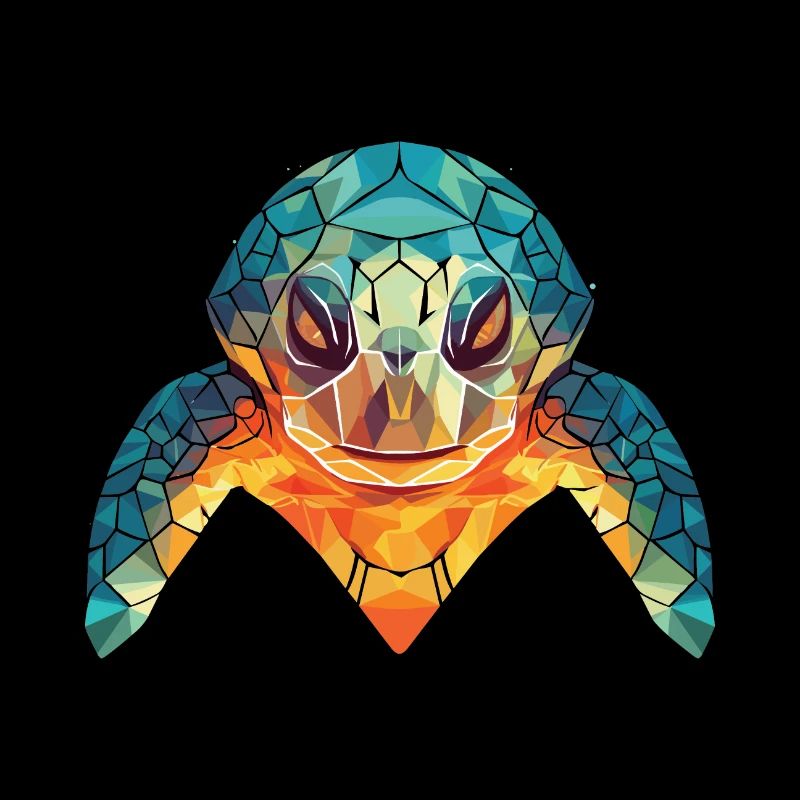 Tortue de mer Aquarelle colorée Illustration d’animaux
