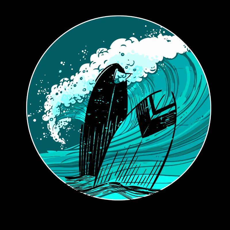 Planche de surf surf surfeur vague