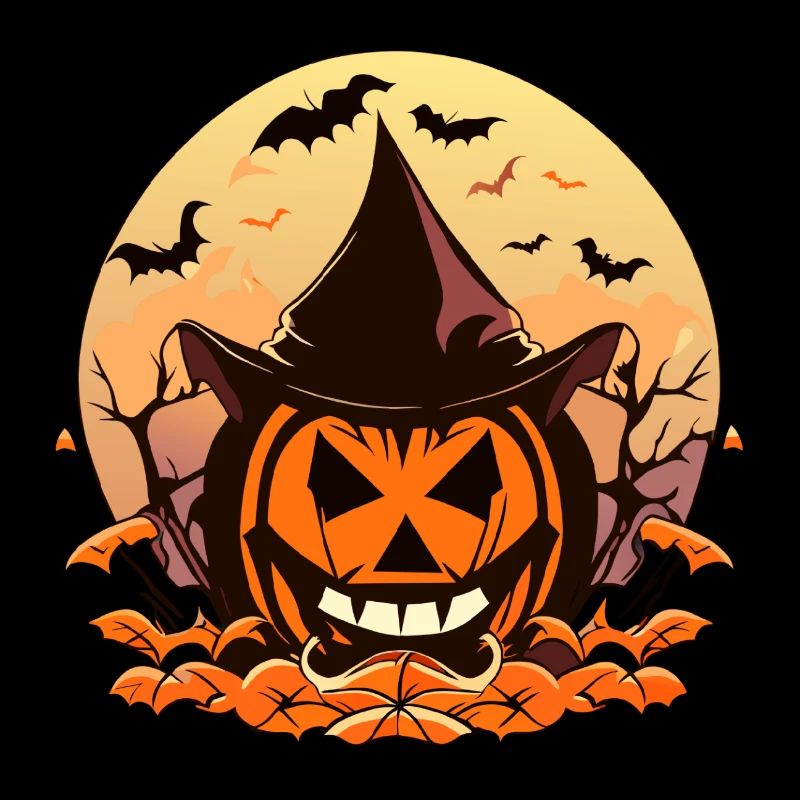 Pumpkin-Lit Spooky Halloween Night