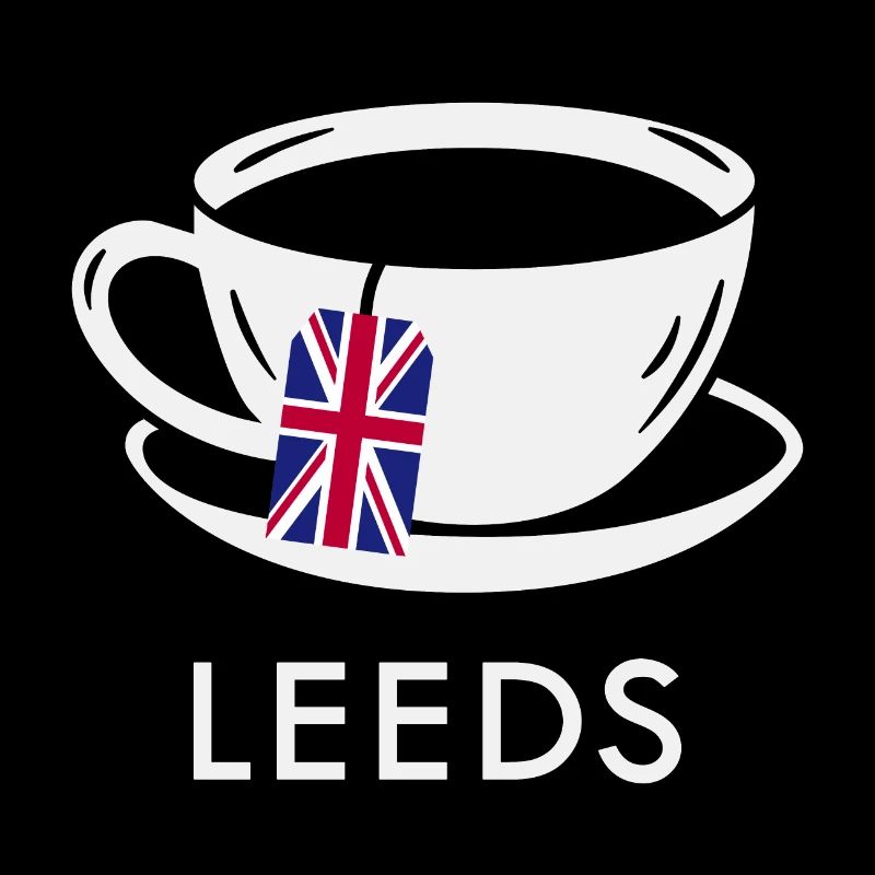 Leeds Teetasse UK Flagge Teebeutel