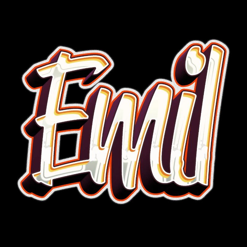 Emil First Name Name Graffiti Design