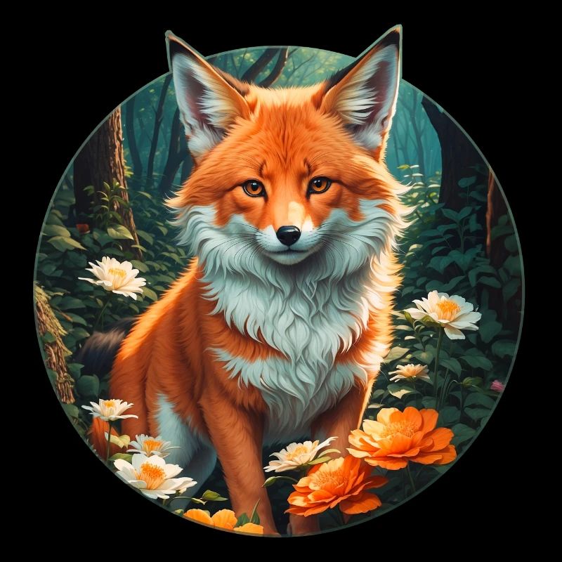 Fuchs im Blütenrausch Wald