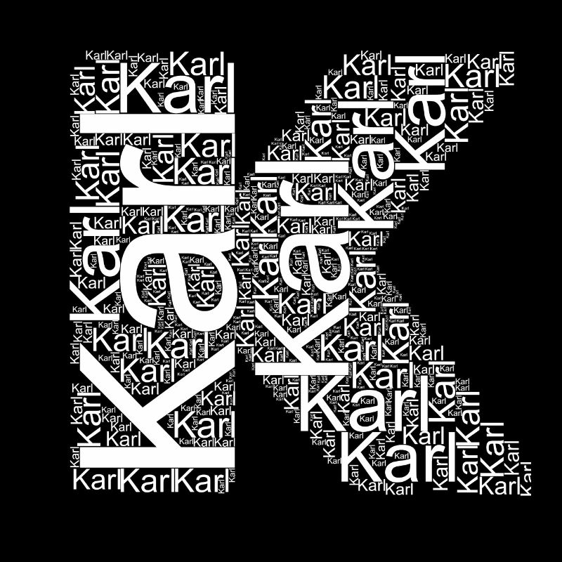 Le prénom de Karl comme nuage de mots