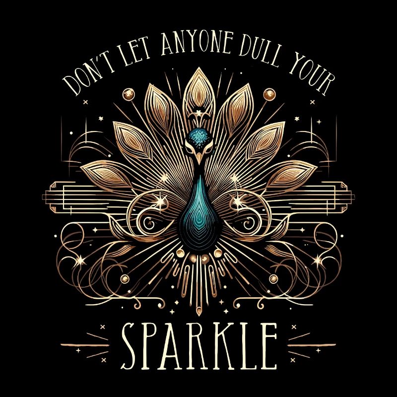 Peacock Art Deco Don't let anyone dull your sparkle