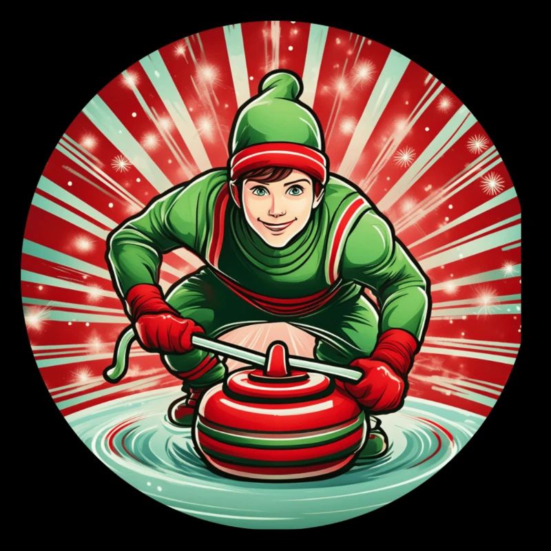 Curling des elfes de Noël
