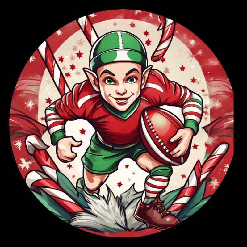 Elfe de Noël Rugby