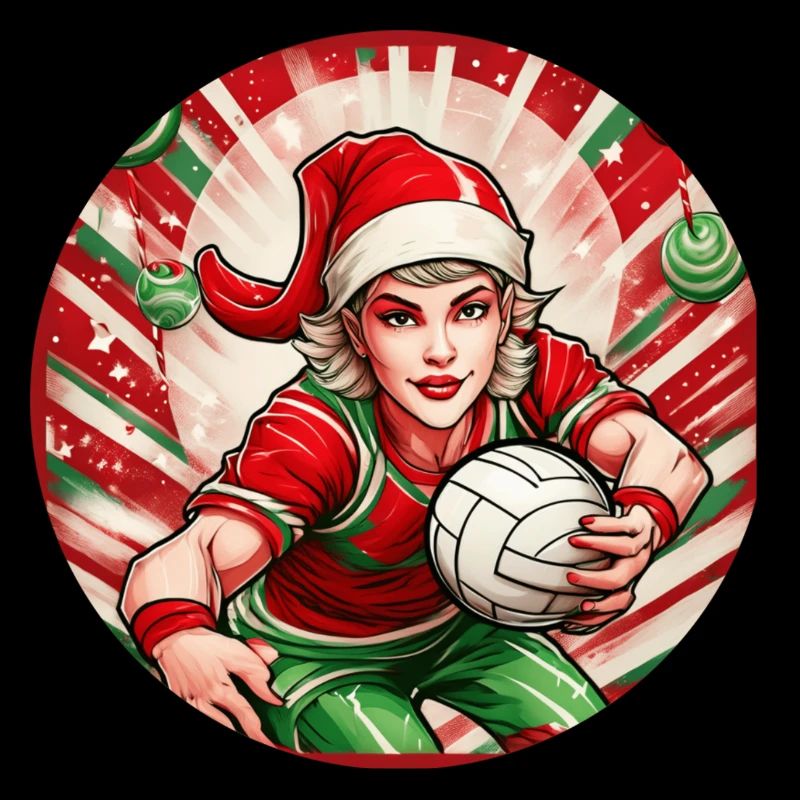 Volley-ball des elfes de Noël