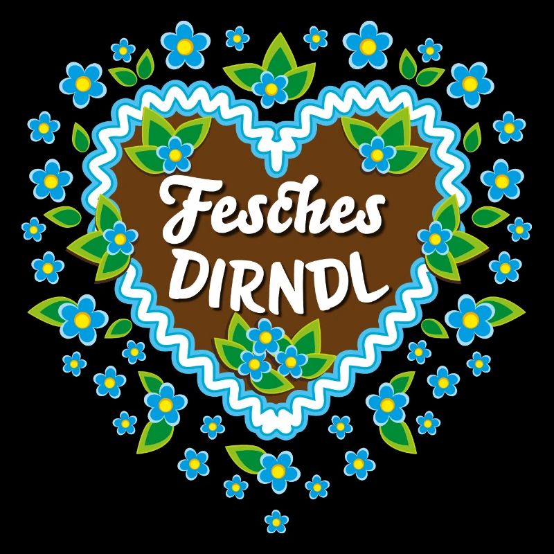 85 Lebkuchenherz Blumen Fesches Dirndl